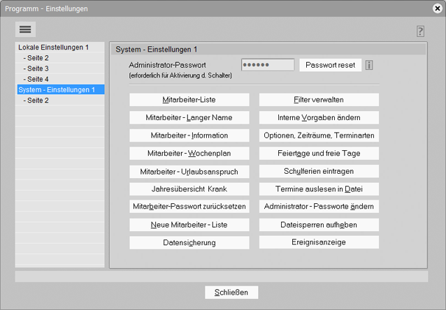 System-Einstellungen